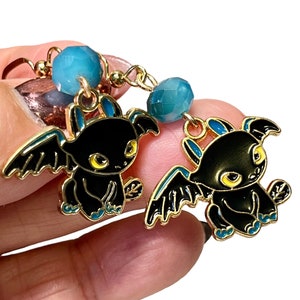 Night FURY/Dragon Earring/Cute Cartoon/Anime Dragon/Gift for her/Collector Item, Made for you/Dream/Tooth/Train