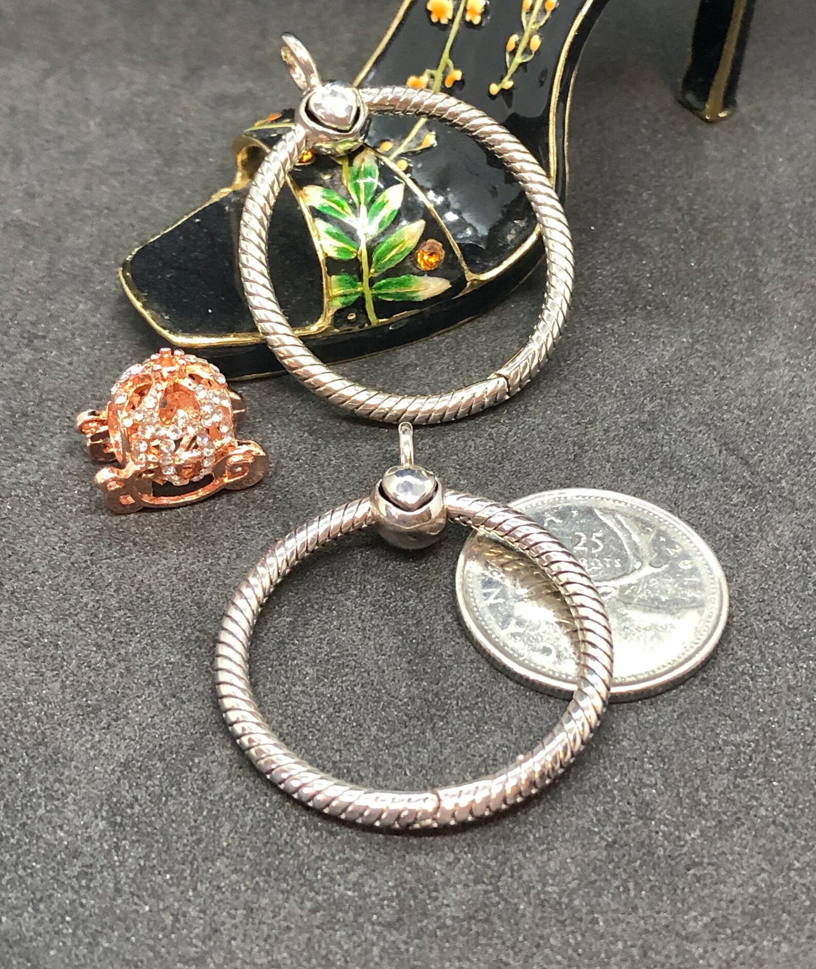 Charm Holder Hinged Like Pandora Moments Fits One Charm Etsy