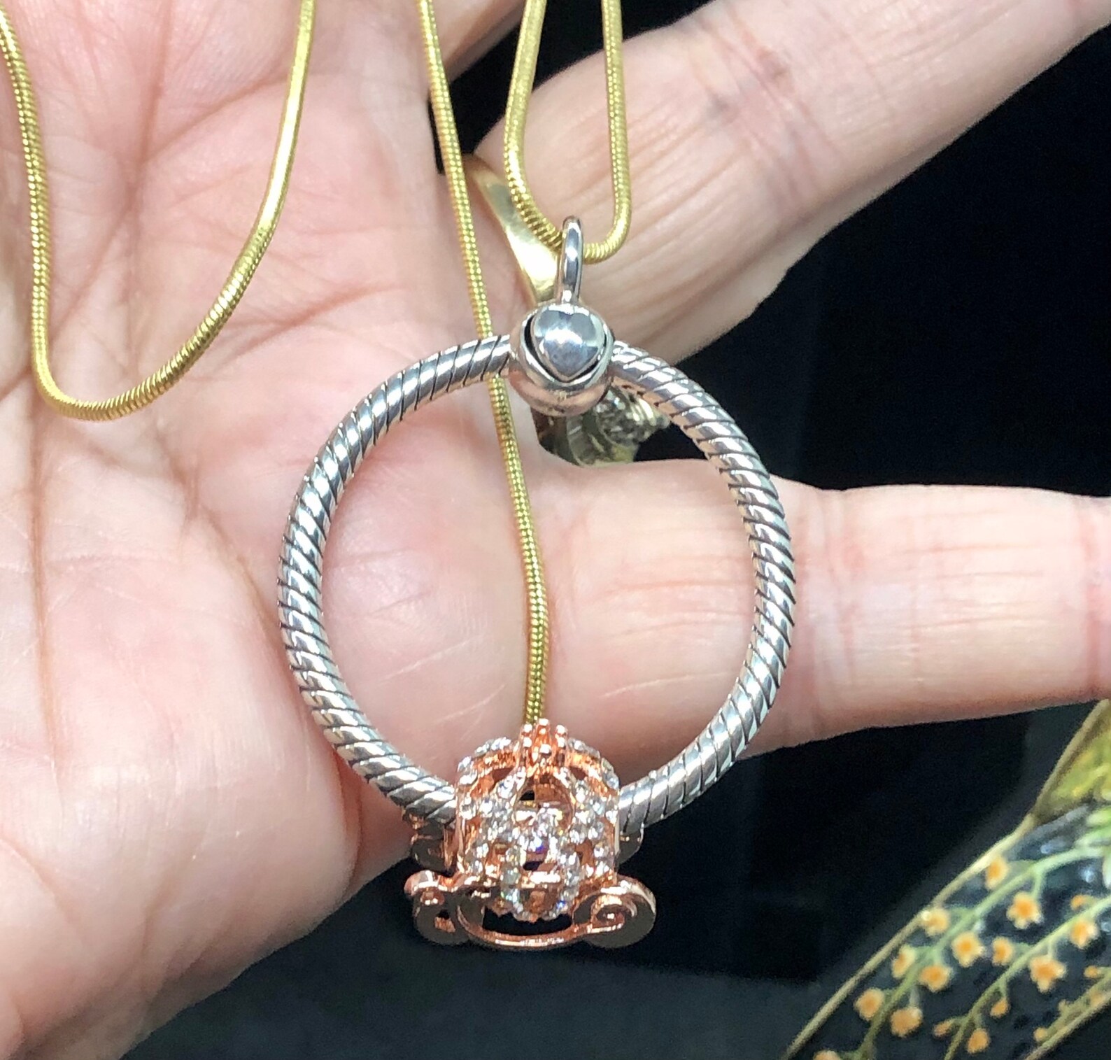 Charm Holder Hinged Like Pandora Moments Fits One Charm Etsy