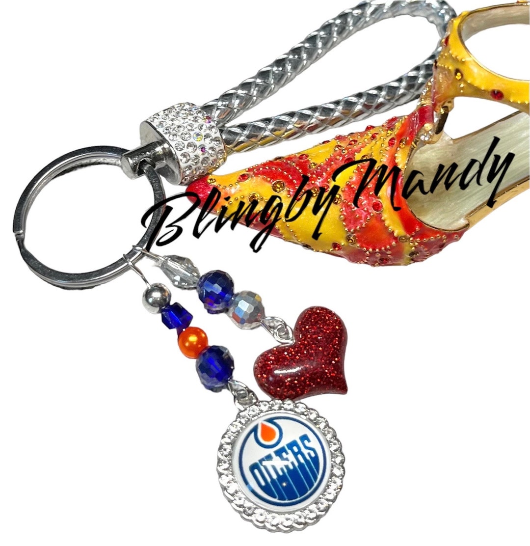 Edmonton Oilers Key Fob/keychain for Phone and Can Decorate Etsy Canada