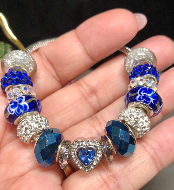 Pandora blue cheap charm bracelet