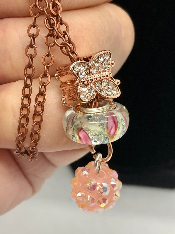 Pandora rose 2024 gold butterfly charm