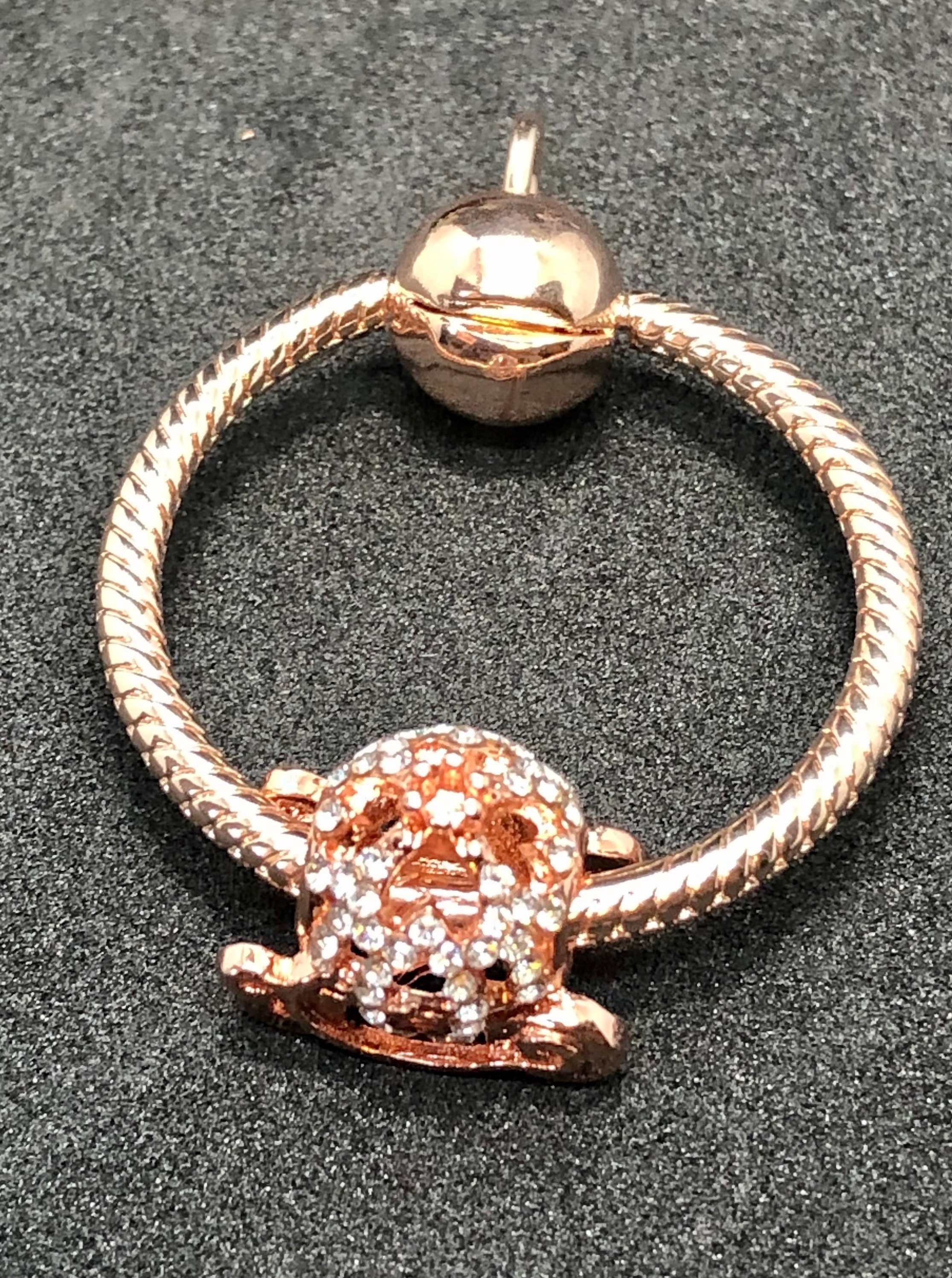 Charm holder hinged like Pandora moments fits one to three Etsy