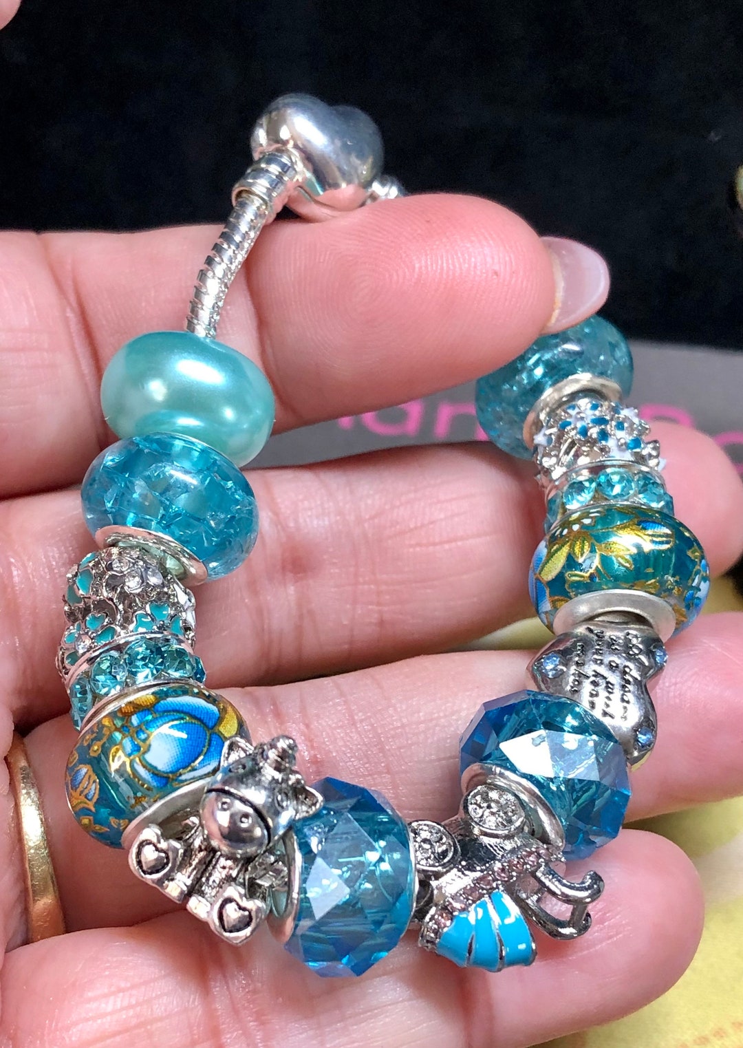 Baby Pandora Inspired Charm Bracelet With Beads and Charms. Etsy