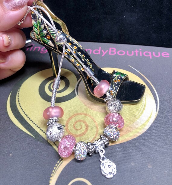 Pandora pink and silver bracelet best sale