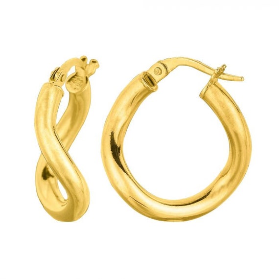 Vintage 10kt Yellow Gold & Pearl Twist Back Earrings - 1.3 Grams