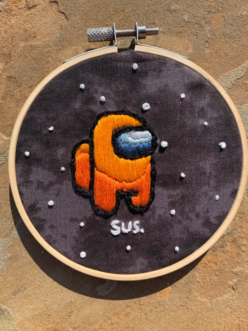 Among Us Embroidery Pattern Among Us Embroidery Pattern