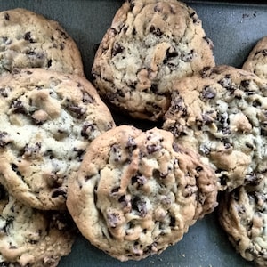 Jumbo Chocolate Chip Cookies . Soft, Chewy, and  Made Fresh! 1 Dozen Cookies.
