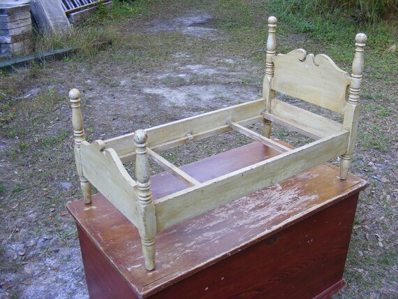 antique pine cot bed