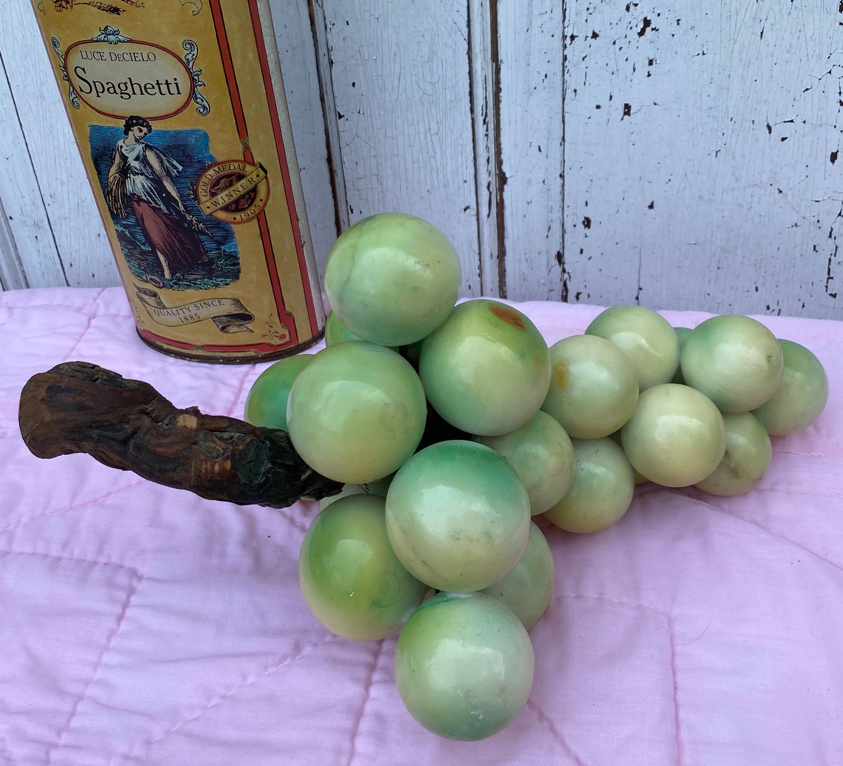 Large Vintage Alabaster Grape Cluster Green Etsy