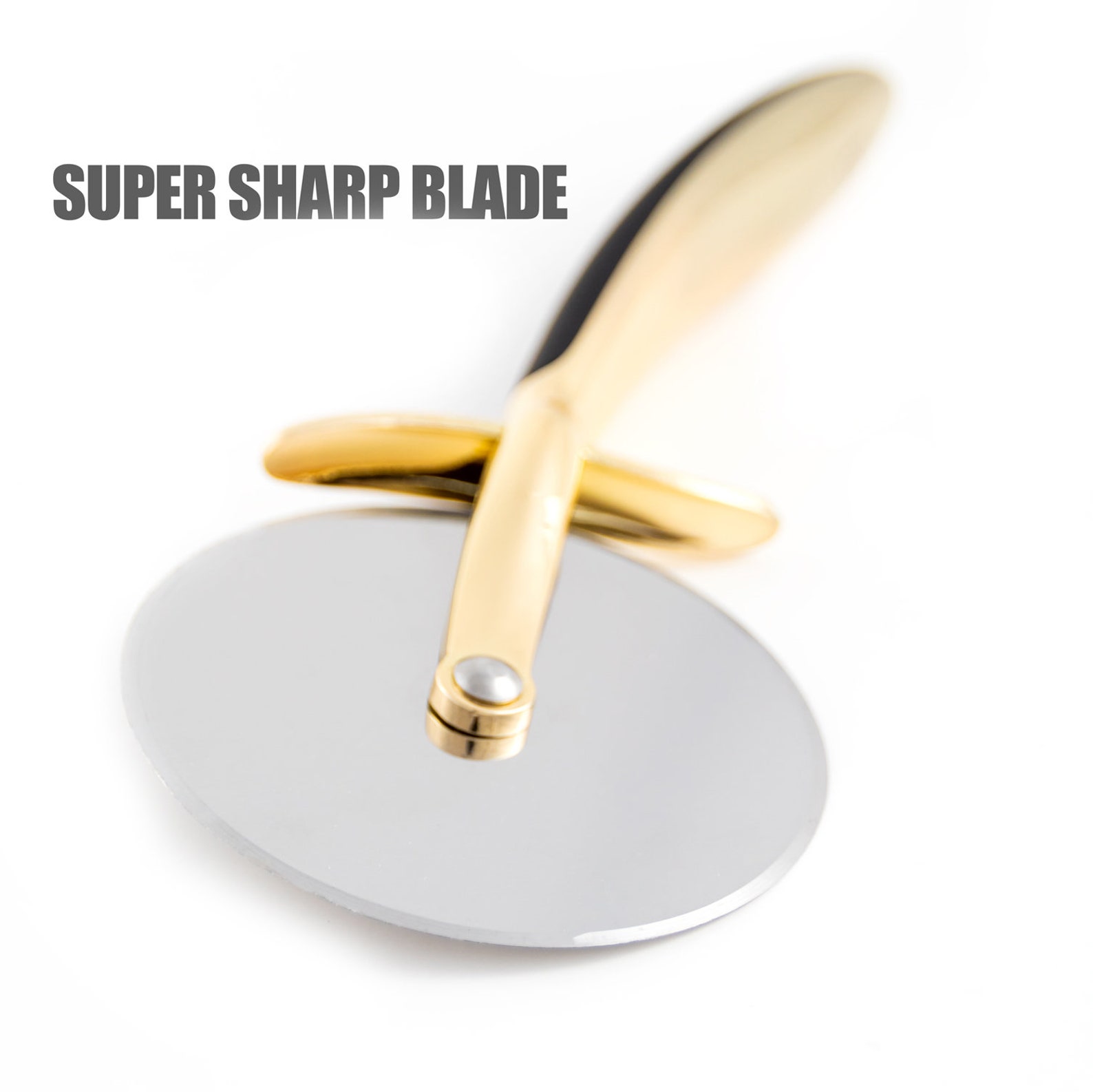 Pizza Cutter Wheel Gold Color Stainless Steel Pizza Cutter Etsy