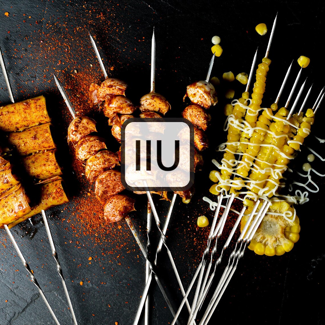 Metal Skewers for Grilling 304 Stainless Steel Kabob BBQ Flat Etsy