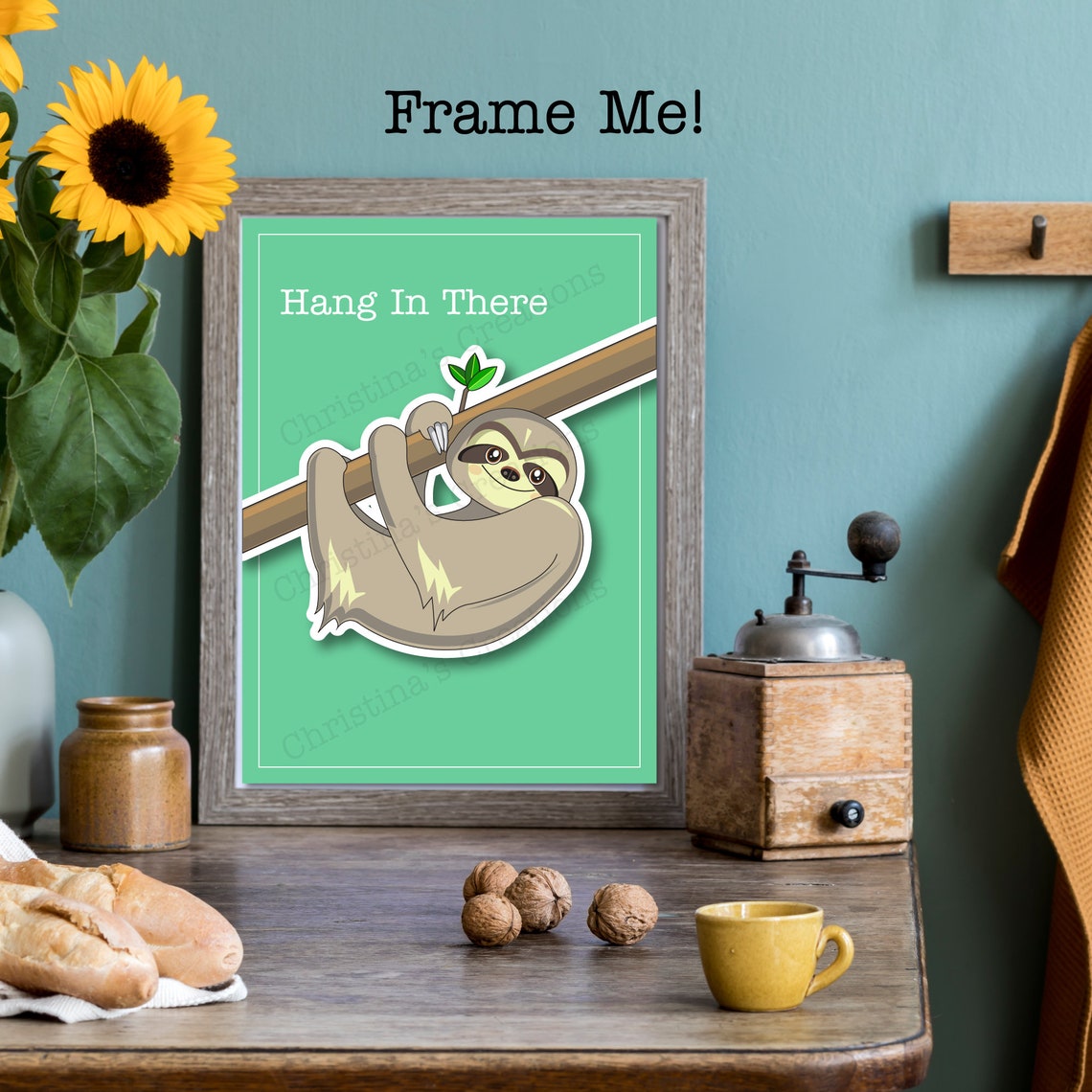Printable Cute Sloth Card Hang in There Birthday Get Well - Etsy UK