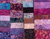 80 5 Batik Charm Squares, 2 repeats of 40 fabrics