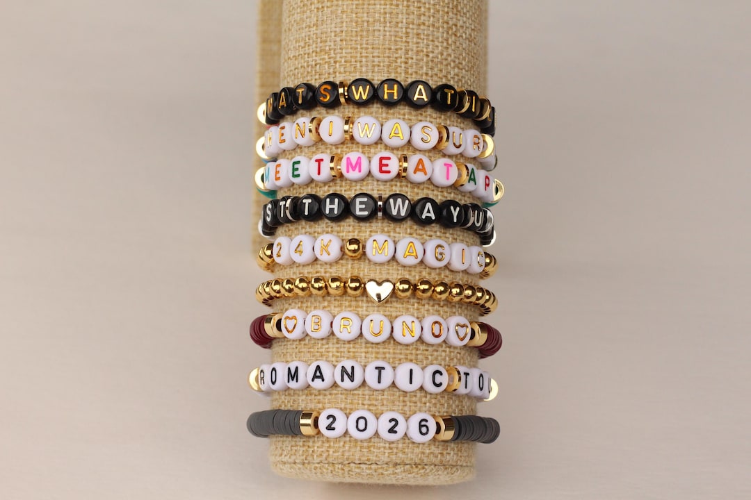 Bruno Mars Bracelet, 24K Magic Friendship Bracelet, Song Bracelet