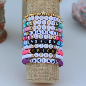 Custom Name Beaded Bracelet | Heishi Bracelet
