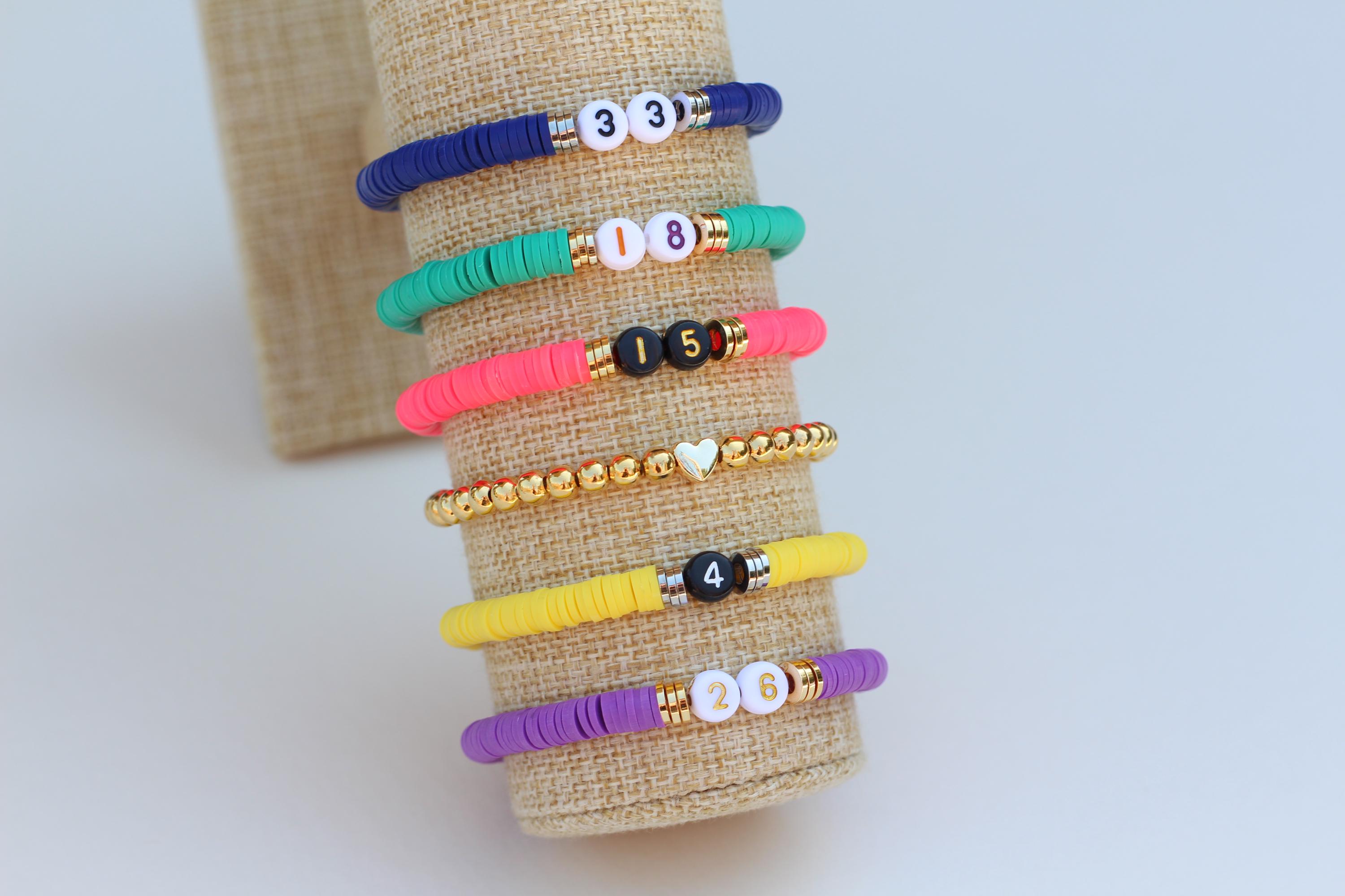 Lucky Numbers Bracelet | Personalized Number Bead Bracelet | Number ...