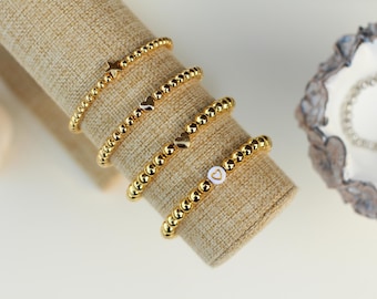 14k Gold Filled Bracelet | Silver Filled Bracelet |  Bead Custom Name Bracelet | Initial Bracelet | Handmade Bracelet