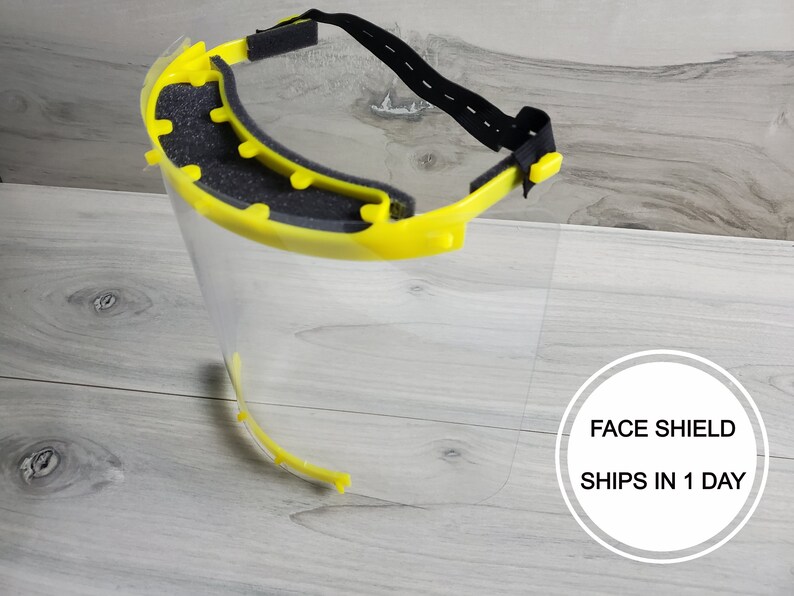 FACE SHIELD Face Mask Poly Headband Face Shield Mask Clear Etsy