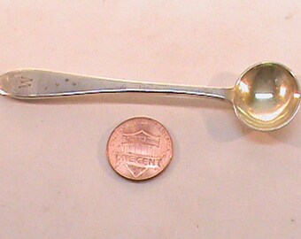 Vintage Early TIFFANY 3 1/2 Inch Sterling Silver Salt Spoon
