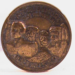 Vintage Mt. Rushmore National Memorial Park Souvenir Token Münze