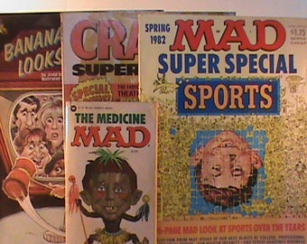 Vintage MAD CRAZY BANANAS Satire Magazines