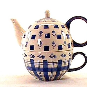 Juego de té apilable vintage LE GOURMET CHEF de 3 piezas para 1 tetera y taza. Sin astillas, sin grietas, sin manchas.