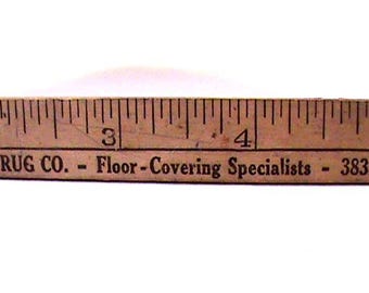 Vintage Ross Rug Co. Floor Covering Specialist 6" Advertising Ruler