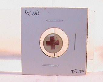 Vintage WW2 Era American Red Cross Pin Pinback With Cross