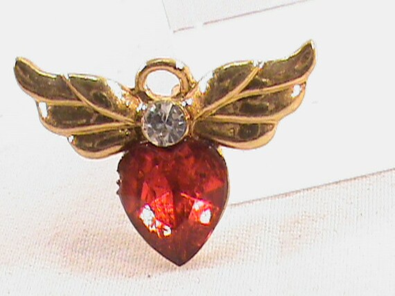 3-Vintage Jeweled Angel Lapel Pins And Winged AVO… - image 5