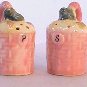 Vintage Made In Japan Ceramic Jug Salt And Pepper Shakers
