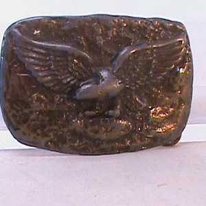 Vintage ODEN Inc. Brass American Eagle Belt Buckle
