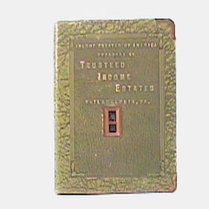 Vintage 1920s Metal Calendar Coin Bank Trusted Income Estates Philadelphia No Key
