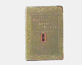 Vintage 1920s Metal Calendar Coin Bank Trusted Income Estates Philadelphia No Key