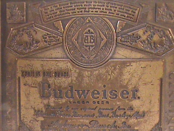 Vintage Brass BUDWEISER Belt Buckle - image 2