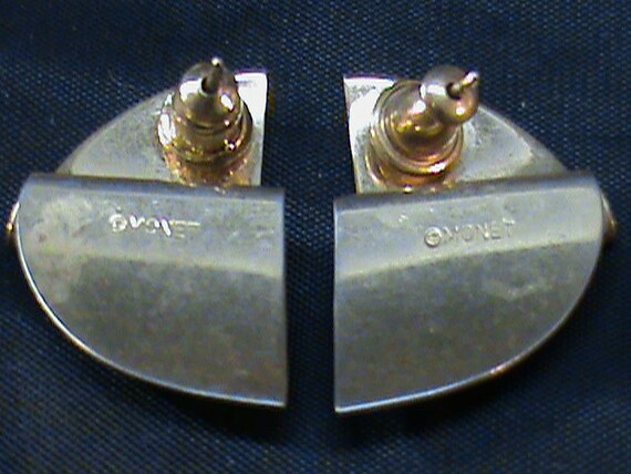 3-Vintage Sets MONET Signed Pierced Backed Earrin… - image 4