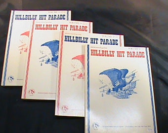 Vintage 1974 Hillbilly Hit Parade Volumes 1 - 4 Tex Ritter Contributor