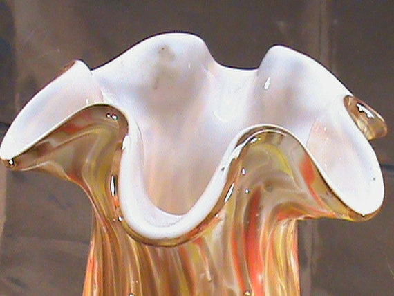 Vintage 14 Inch NOS Fenton Carnival Glass Vase No Chips No