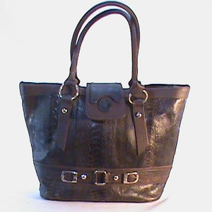 Bolso de cuero africano de color marrón oscuro hecho a mano por Luxury Leather Zimbabwe
