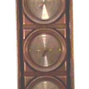 Termómetro barómetro Springfield vintage de los años 60, medidor de humedad, plástico imitación madera.