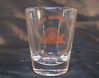 Vintage Little Brown Jug Delaware Ohio Shot Glass No Chips No Cracks