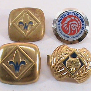 4-Vintage Boy Scouts Bolo Tie Medallions