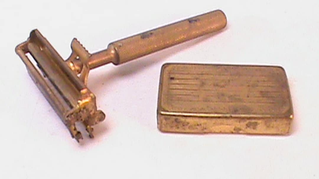 1920's Auto Strop Safety Razor With Brass Gillette Blade Container - Etsy