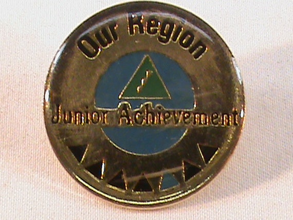 Vintage Our Region Junior Achievement Pinback - image 1