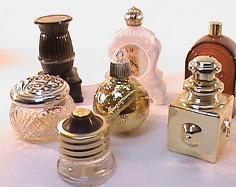 7 Vintage AVON Dekorative Glasflaschen Topf Bauch herd Bubble Bad Tiefe Hölzer Rechte Verbindung