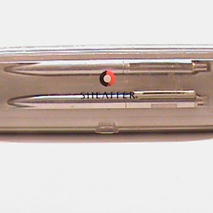 Vintage SHEAFFER Silver Pen And Pencil Set In Original Case Engraved CASTO