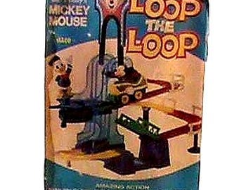 Juego antiguo de Mickey Mouse Loop The Loop de la marca ILLCO para piezas de reparación.
