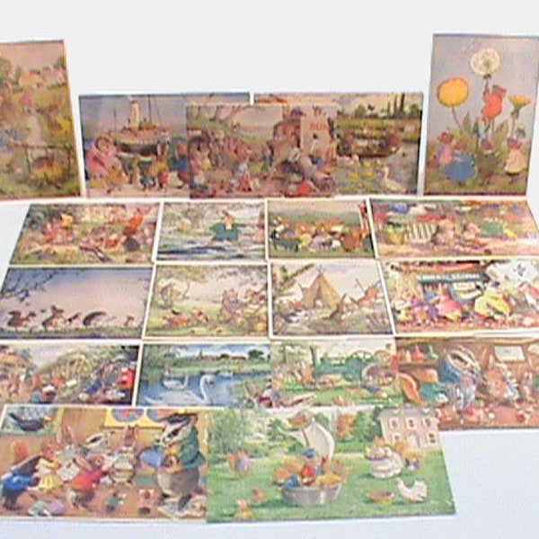 19-Vintage The Medici Society Post Cards THE PORTRAIT PAINTER By Margaret Tarrant