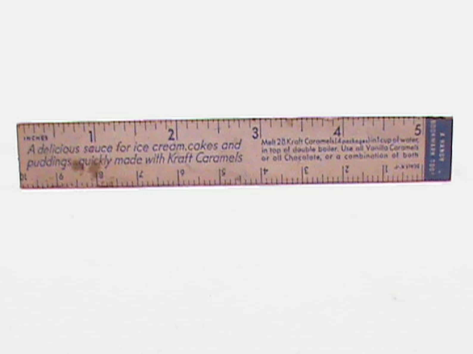 Card Board Ruler Vintage KRAFT Caramel Advertising Cardboard Ruler - Etsy