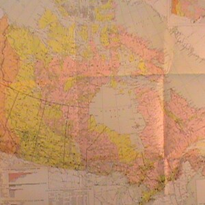 Vintage 1956 Canada Department of Mines and Technical Surveys Map 900A 7th Edition Principal Mining Areas